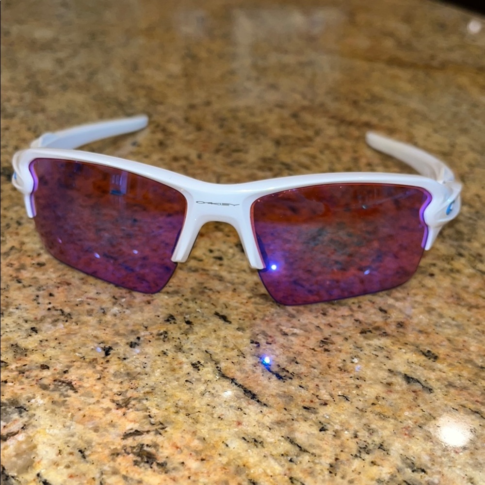 Oakley Flak 2.0 White Frame Sunglasses with Prizm Lenses